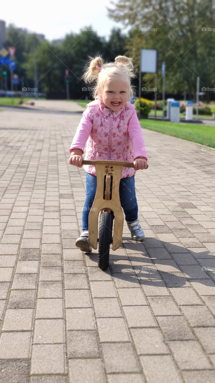 little Girl on bike