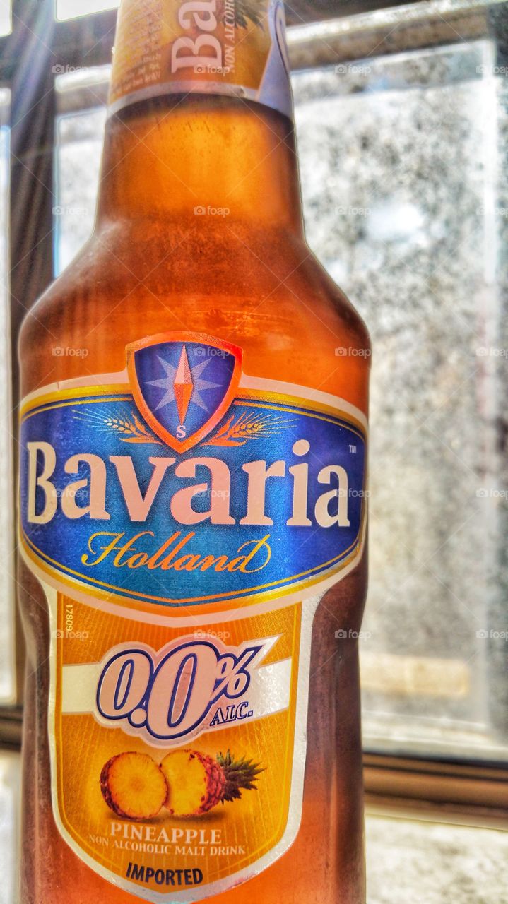 Bavaria non-alcoholic beer. The company markets this as a malt drink that is available in various flavors - pineapple in this sample.