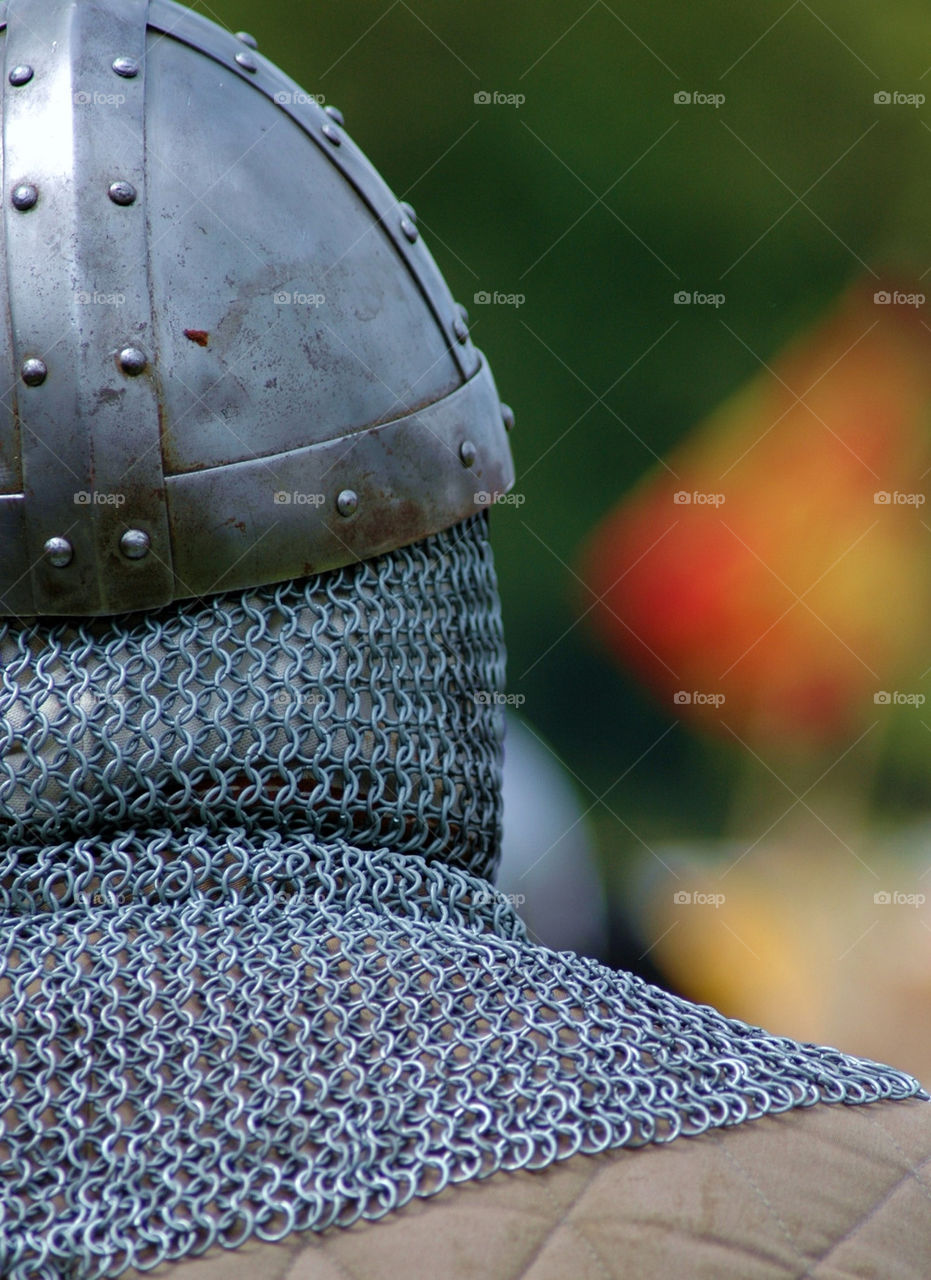Close-up of armor