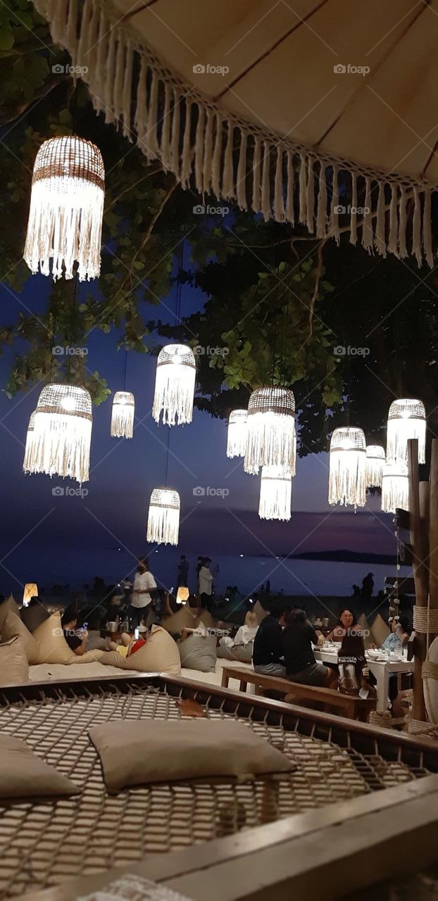 Beautiful light bulb. Tonsak resort, Samed island.