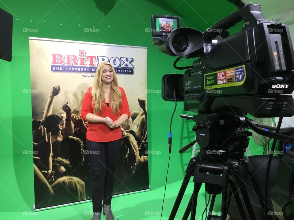 Presenter in the studio