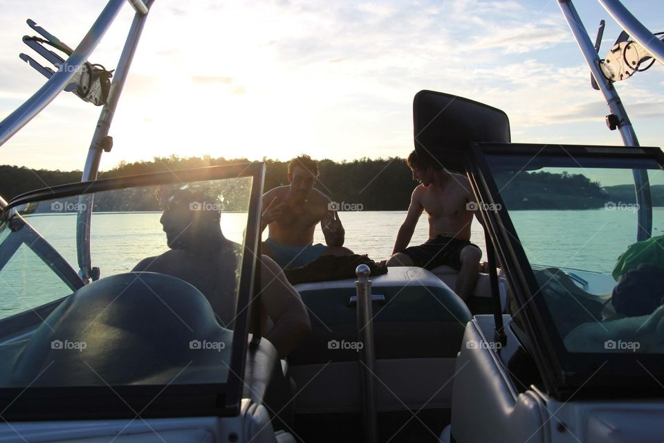 Boating on Lake Wedowee, Alabama 