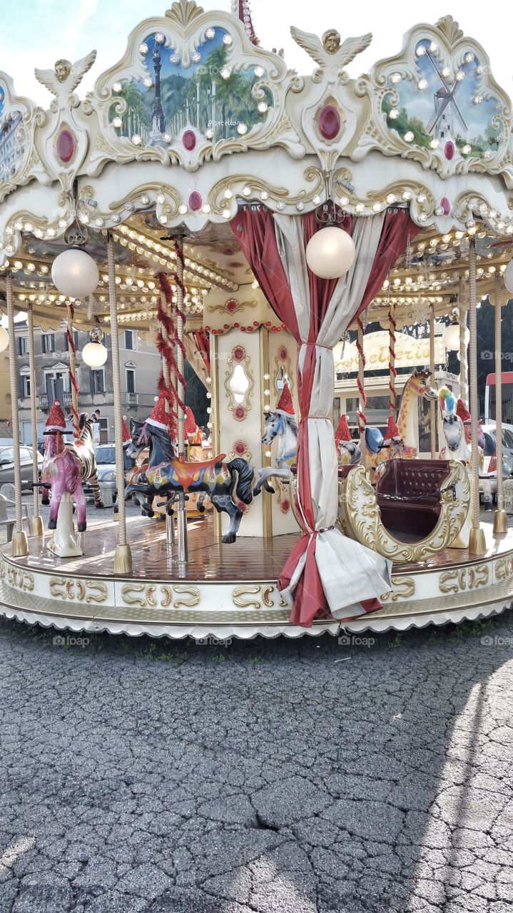 An old carousel.