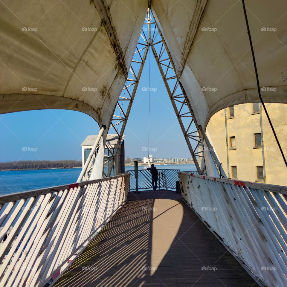 Shadows on the bridge