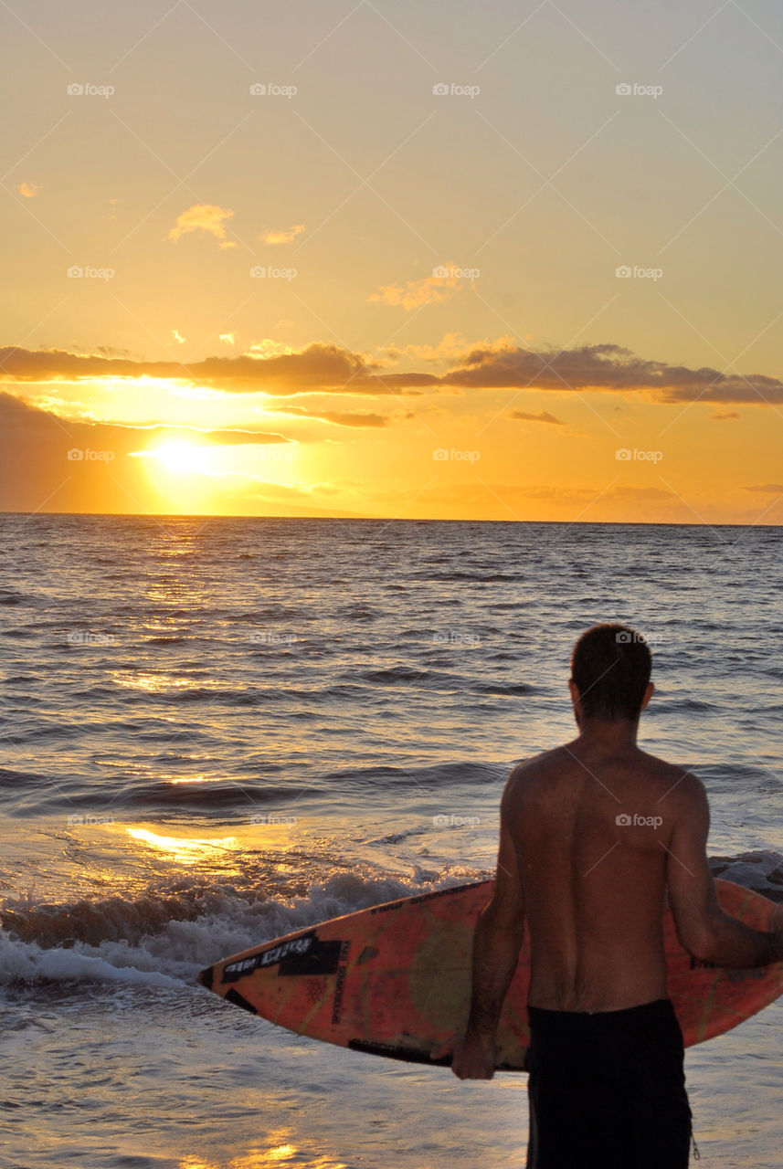 sunset fun surf board by ihbtony