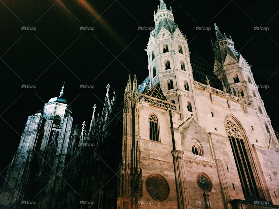 Cathedral at night