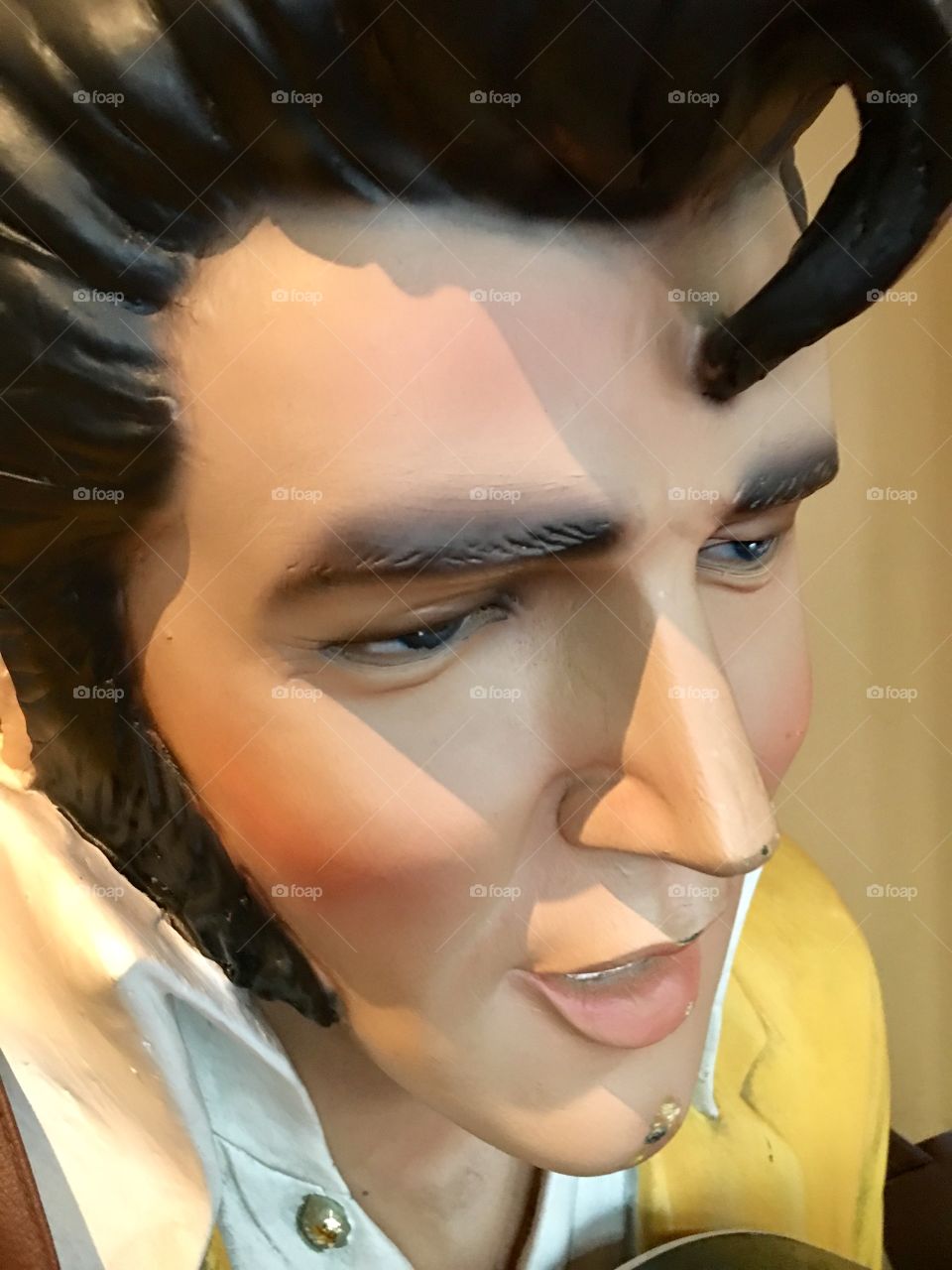 Elvis Presley statue headshot 