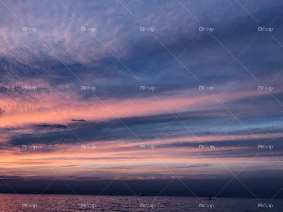 Beautiful sunset with colorful clouds and sky. 