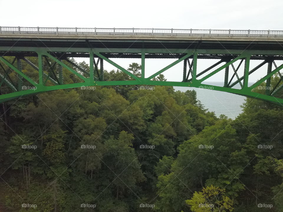 the one and only Cut River Bridge in the Upper Peninsula of Michigan in the United States.