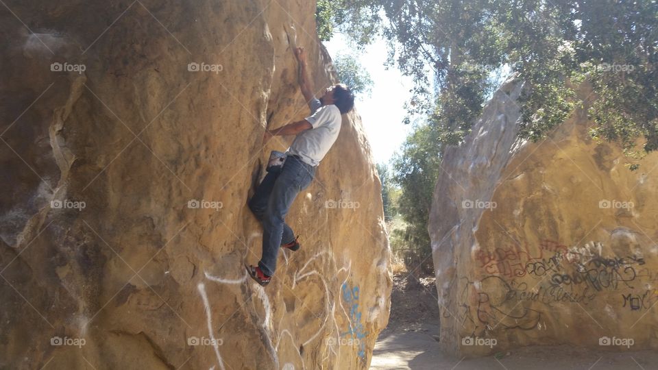 rock climbing at Stoney Point Park in California