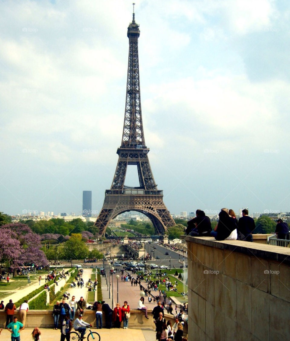 View from Tocadero to Eiffel Tower