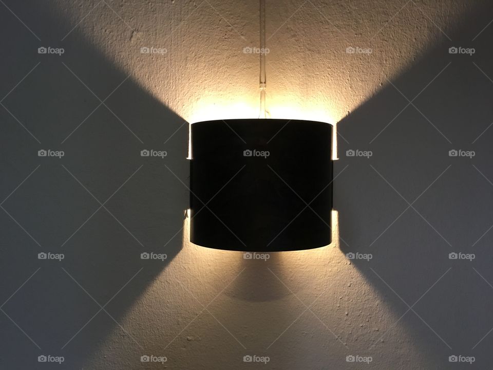 Interesting wall lamp with volumetric light