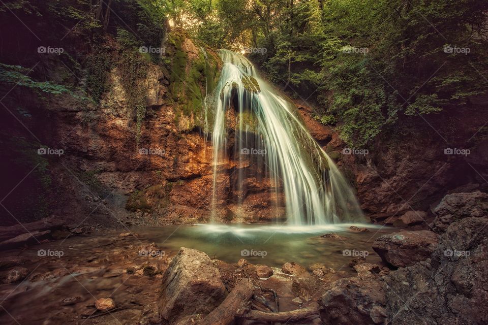 Waterfall Jur-Jur in Crimea 