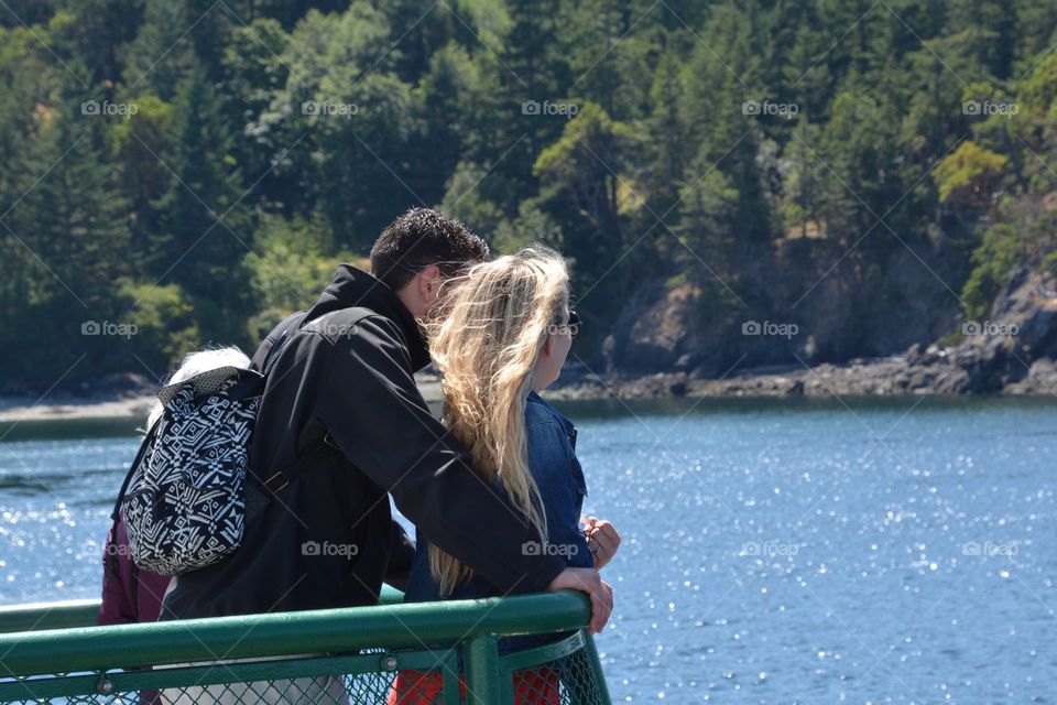 Couple on the ferry