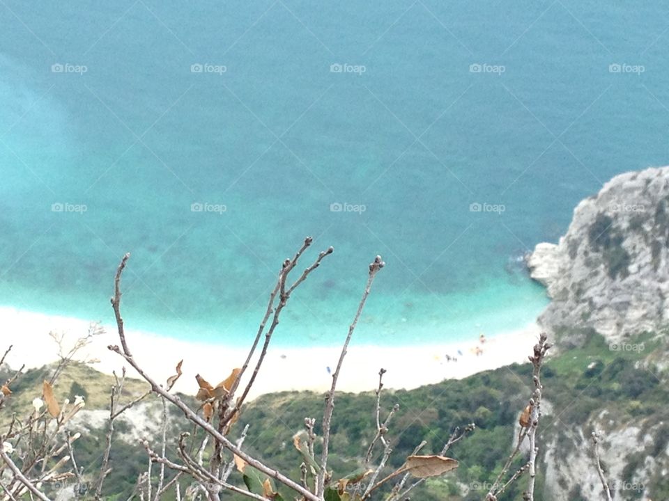 Far beach . Sight of the beach at Conero mountain