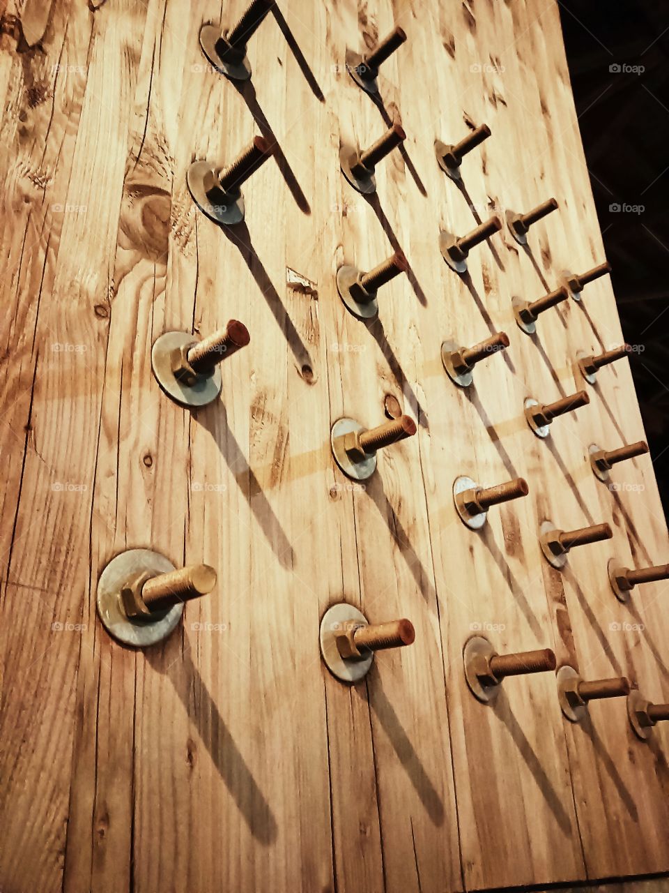 Screws on wood