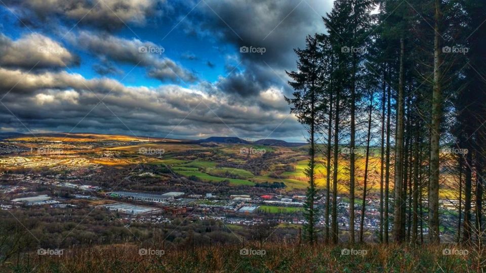 View towards Merthyr Tydfil, South Wales - January, 2018