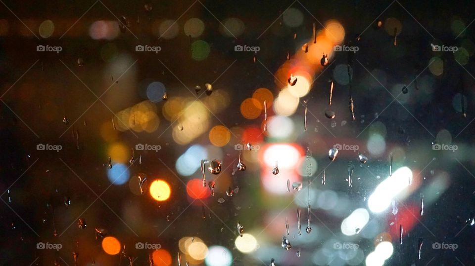 Mirror night light rain drop