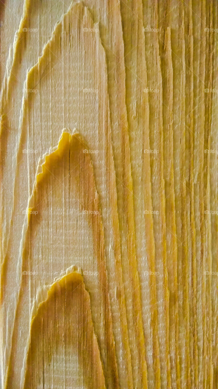 Yellow pine Board with relief pattern