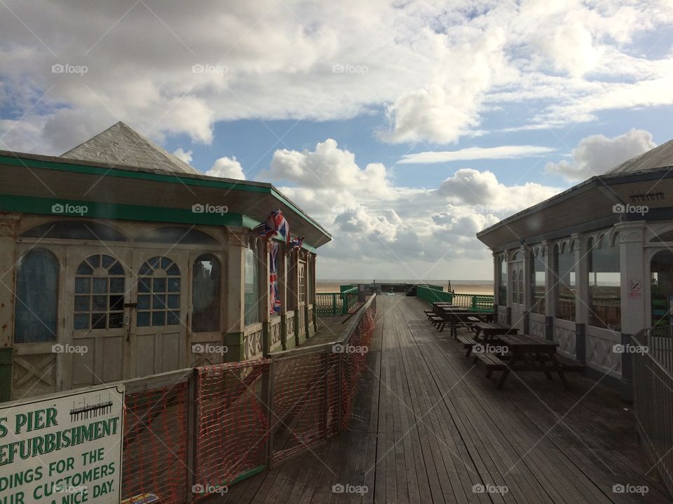 An old closed pier in St Annes England