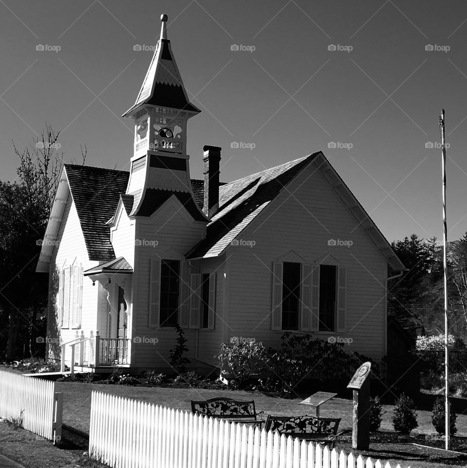 Oysterville, OR Schoolhouse and Church