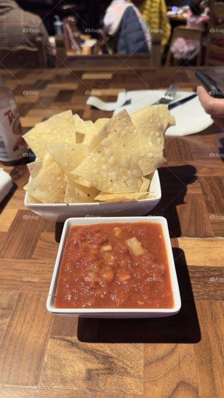 Salsa and taco