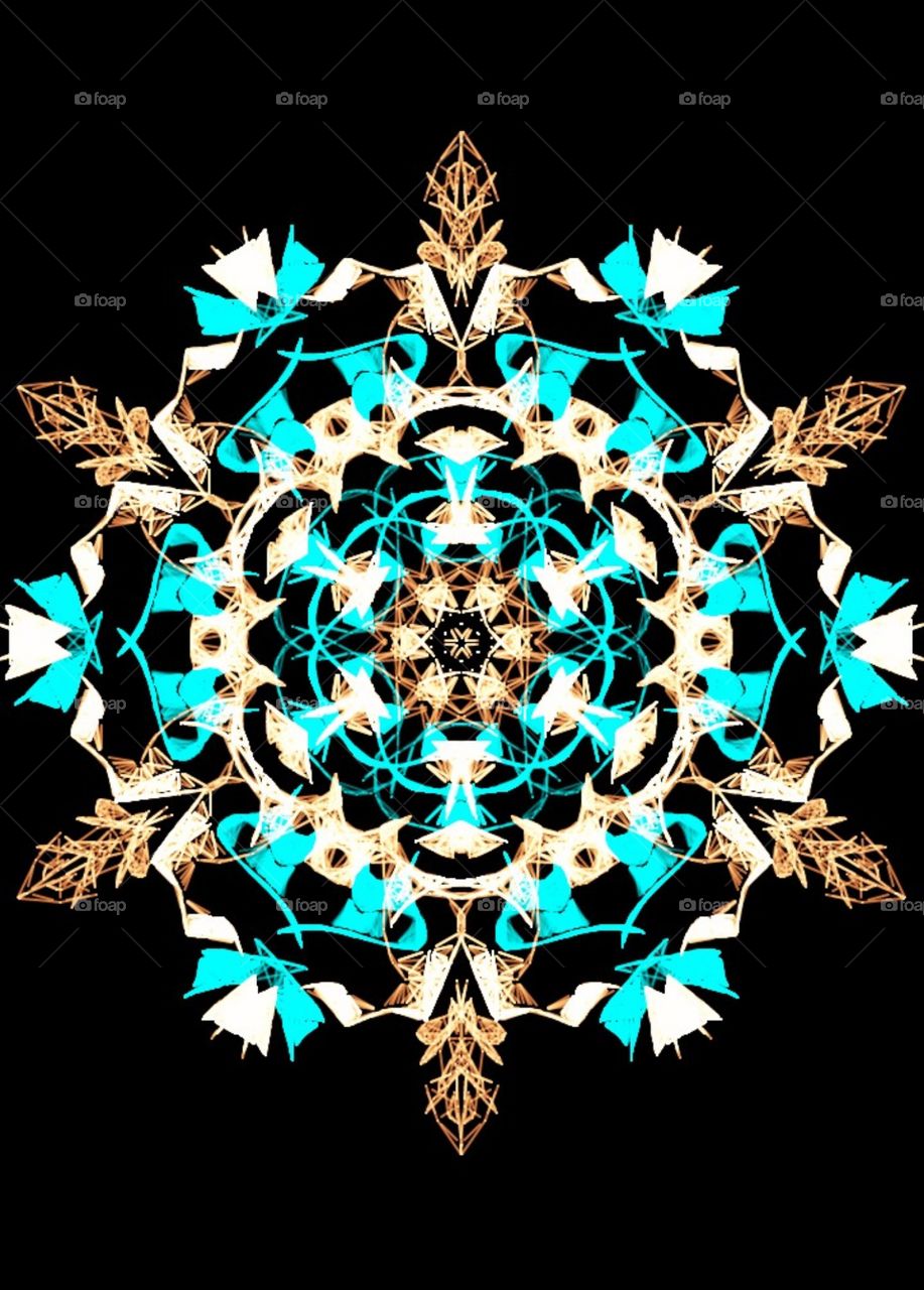 My Hexagonal Reflectional Glowing Floral Design