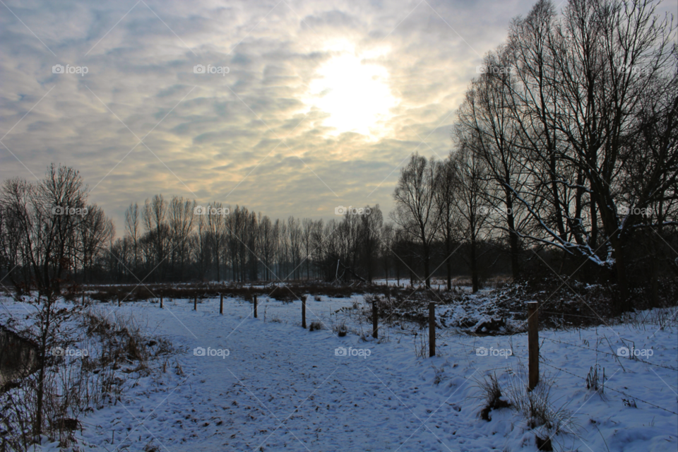 snow winter nature sunset by twilite