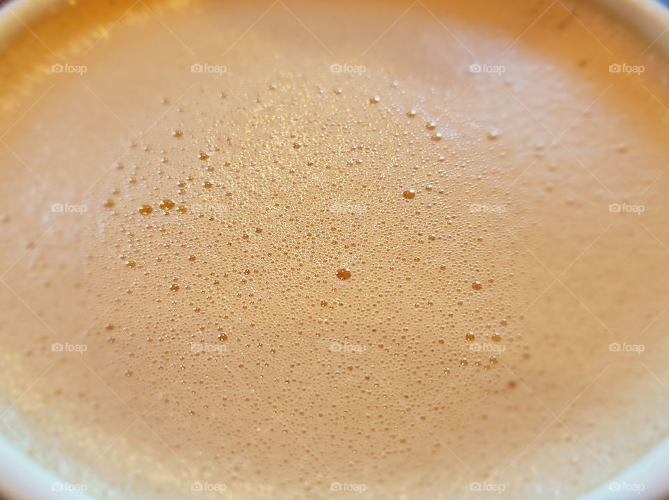 Macro of cappucino