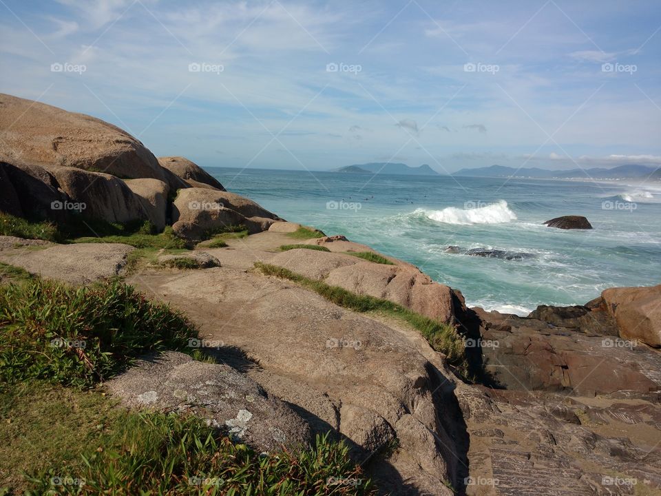Big rocks from Florianópolis Beach (Brazil)