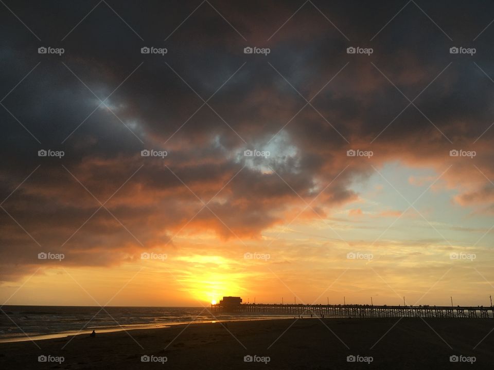Sunset over Newport Beach 