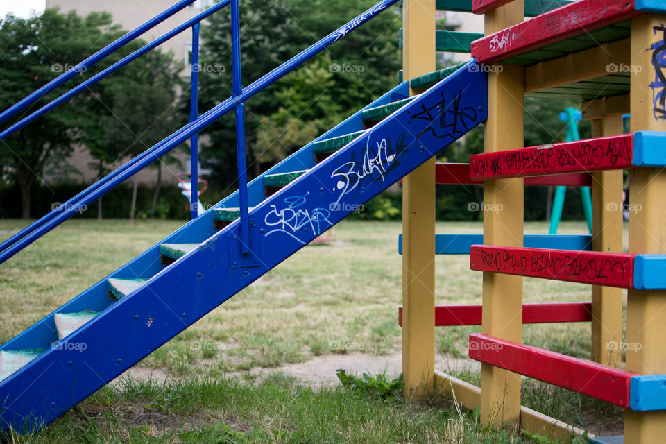 Children playground in a park