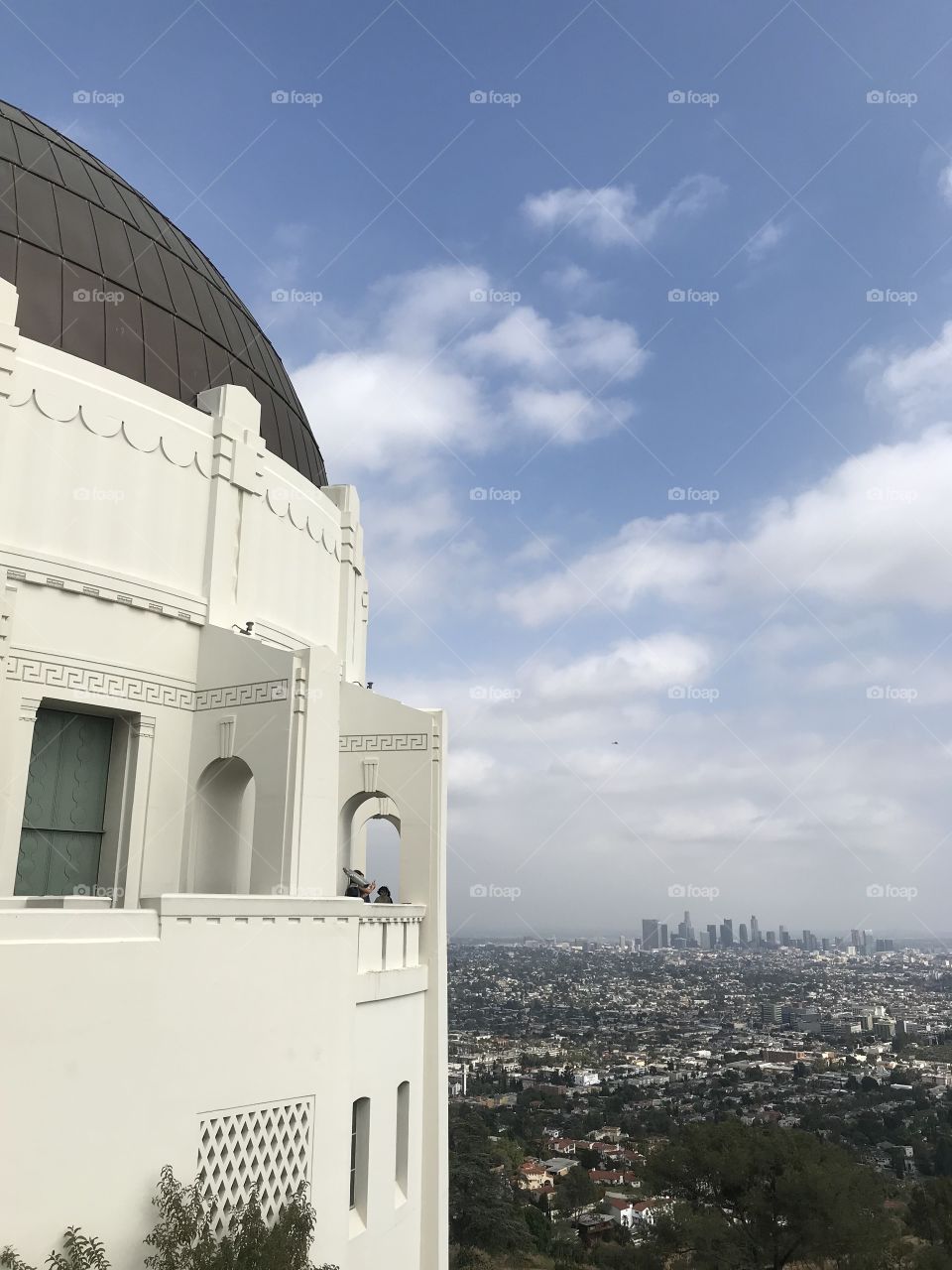 Beautiful view from the Griffith observatory. A great view of the city of Los Angeles.