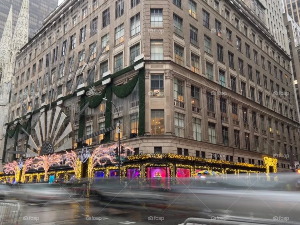 Architectural Buildings on Fifth Avenue in New York 