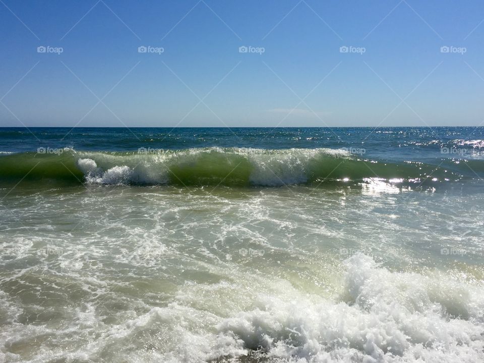 Atlantic Ocean waves at Ocean City Maryland 
