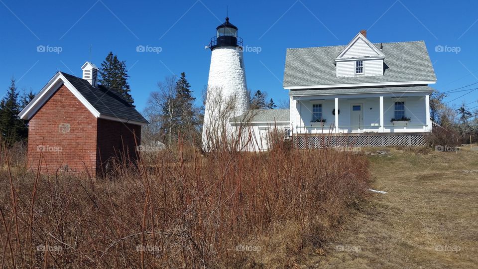 Dyce Point Lighthouse in Castine Maine