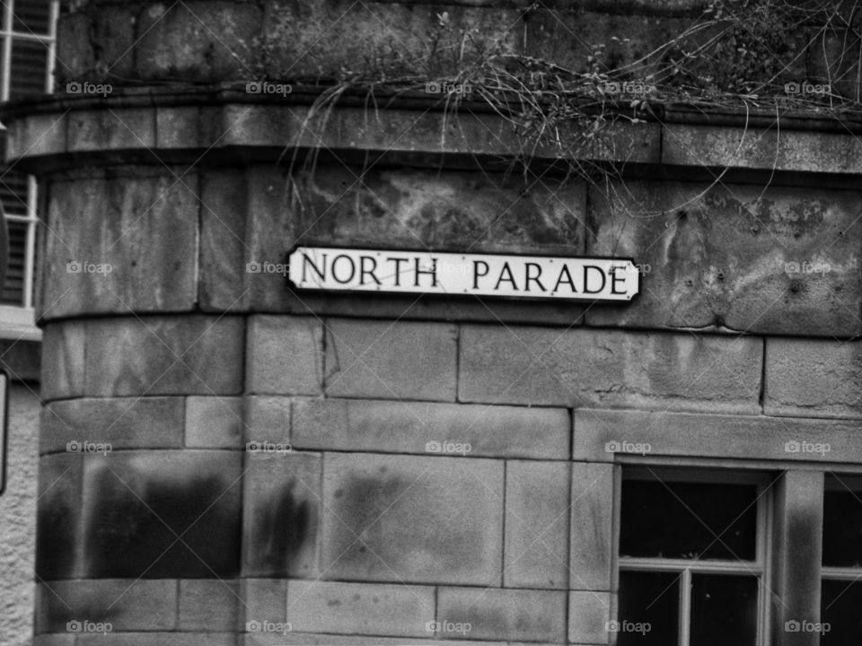 North parade street sign