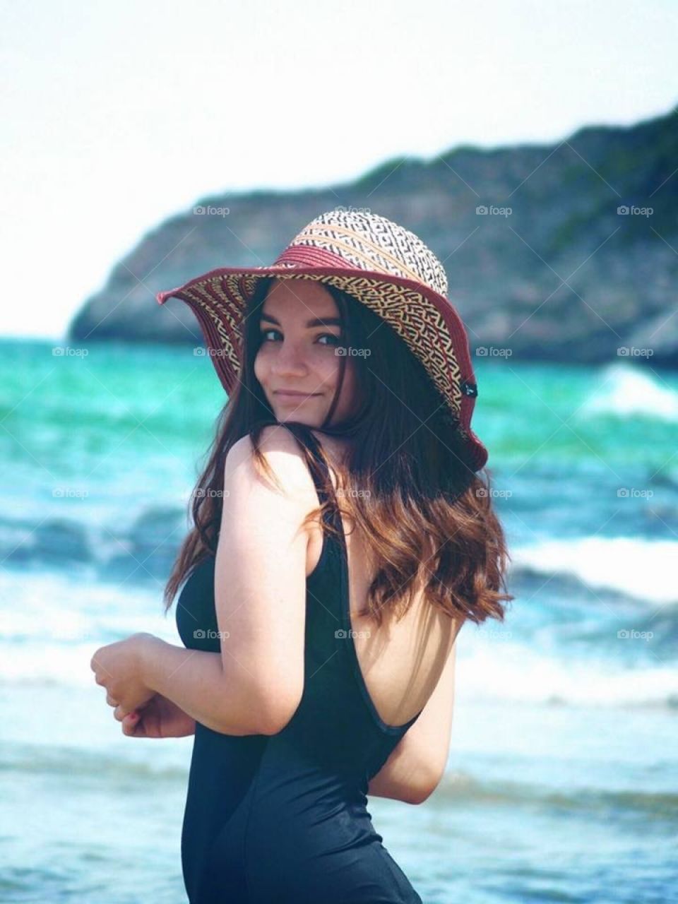 Elegance in a suit... bathing suit