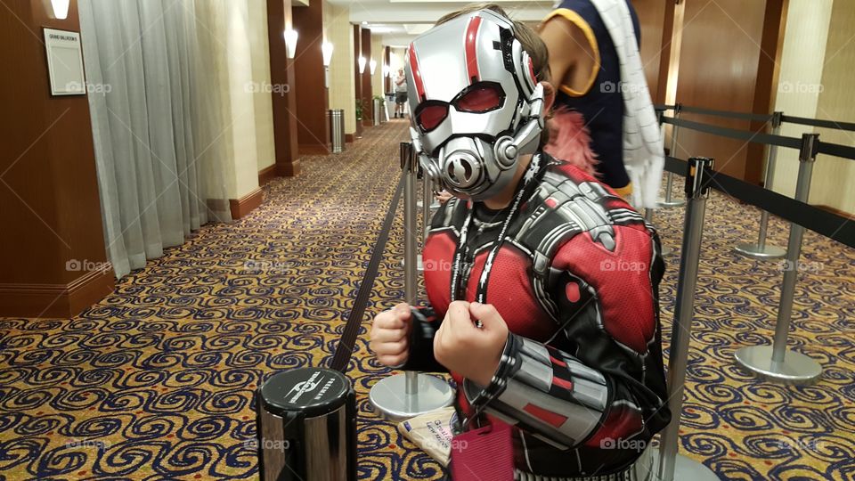 "Ant-Boy" at DragonCon. Photo of my son as Ant-Man .