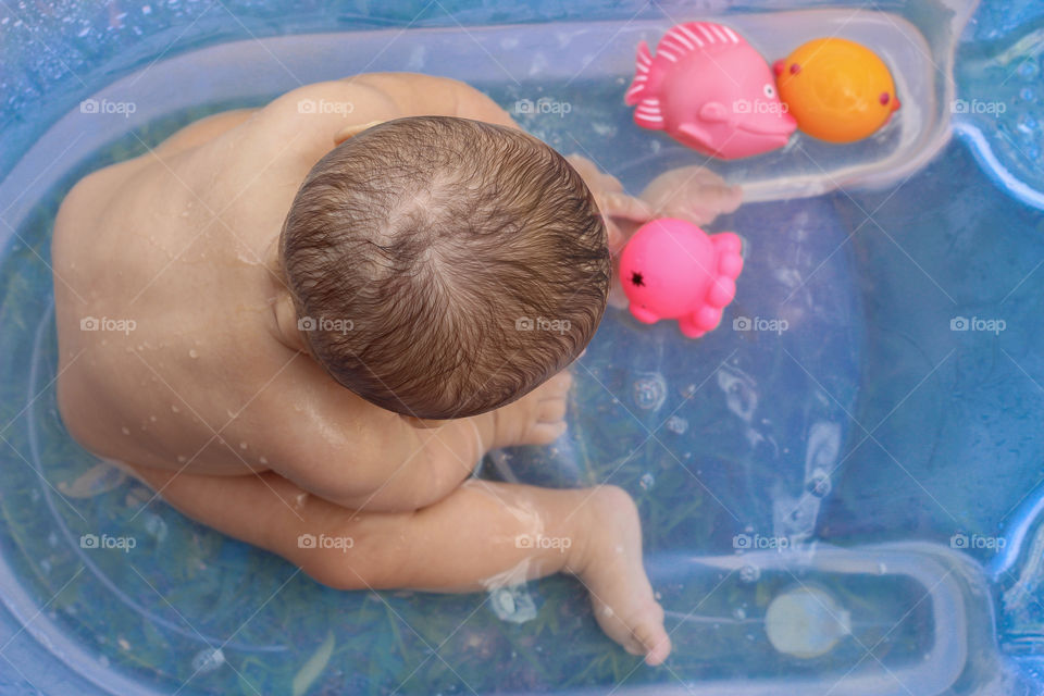 Bath time is a baby's most relaxing time