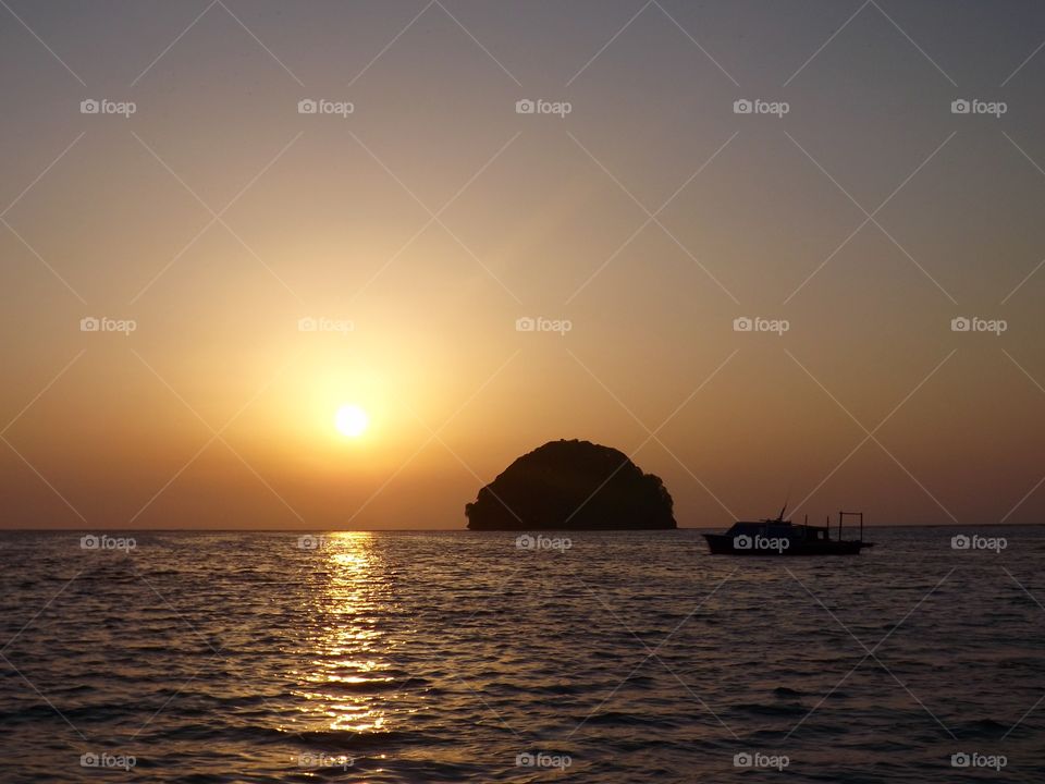 Sunset on the island of Mantanani