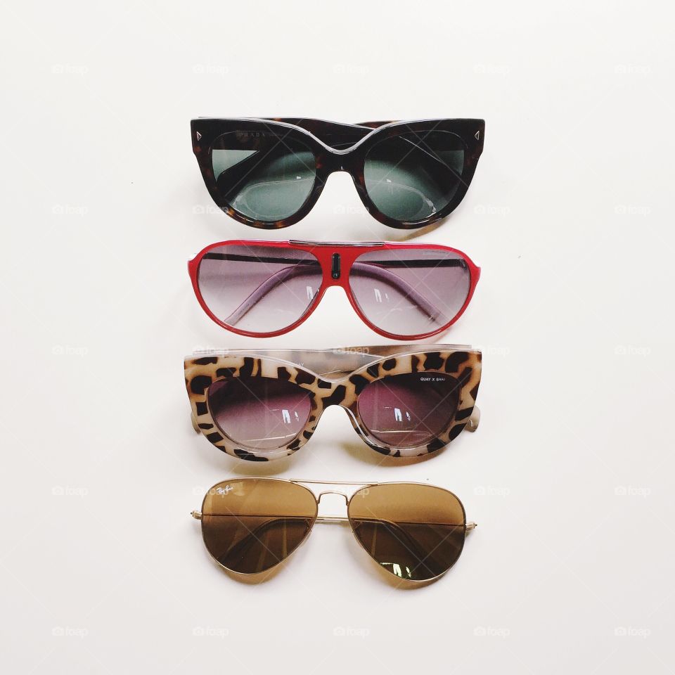 Sunglass Collection. Some of my favorite aviator and cat eye sunglasses