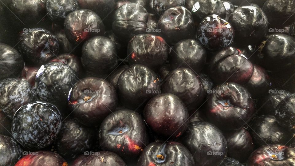 Black plums.