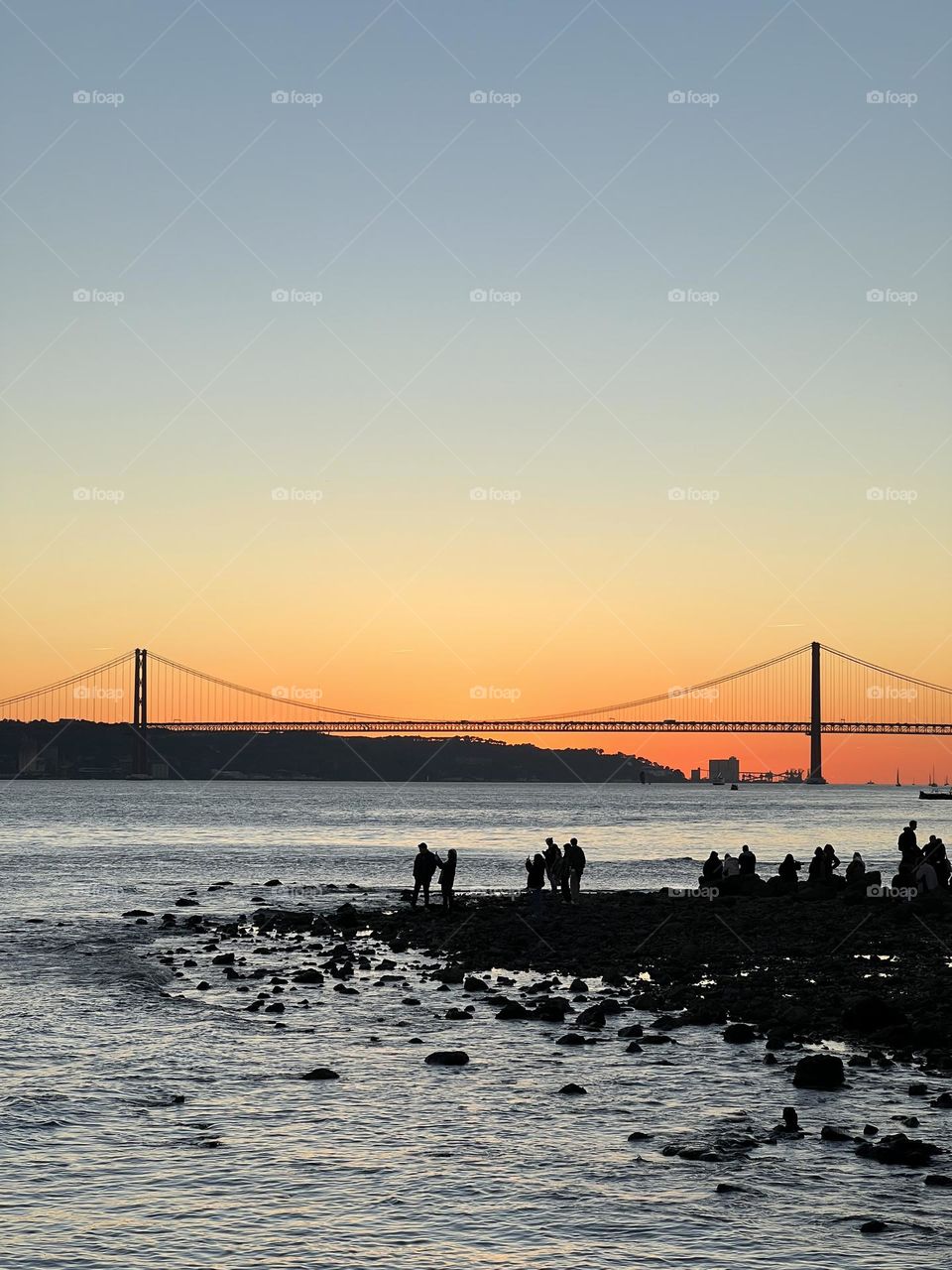 Sunset by the bridge