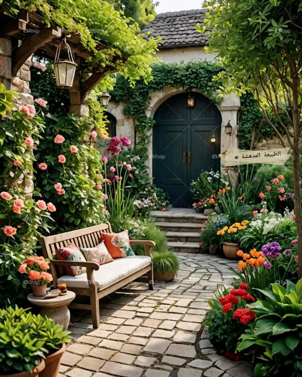 Glory be to God, the magnificent and picturesque view and the natural green trees are a view that is nothing more wonderful than it