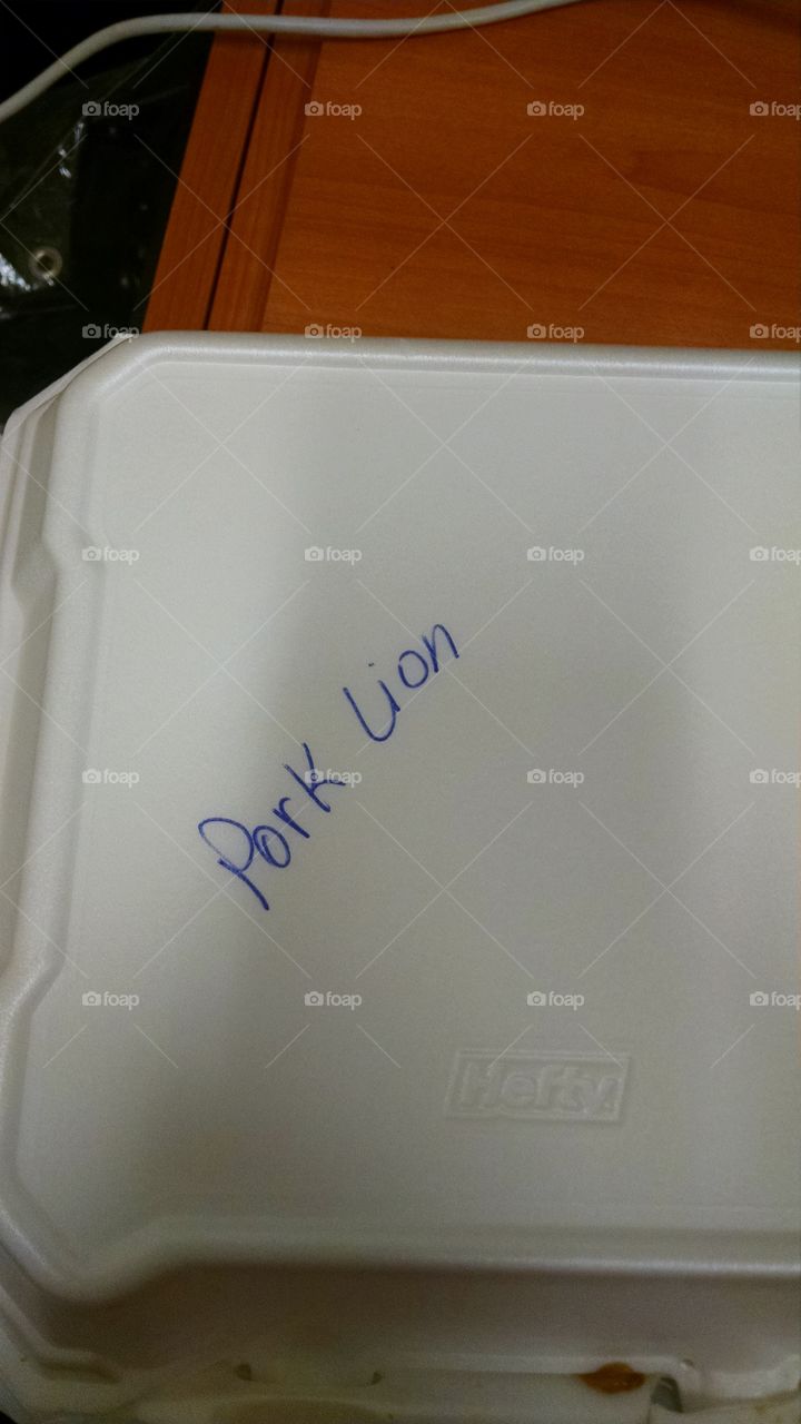 Pork Lion. Very afraid to open the box. I hope it's a typo.