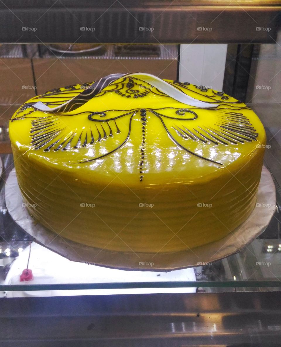 Delicious yellow cream cake...
