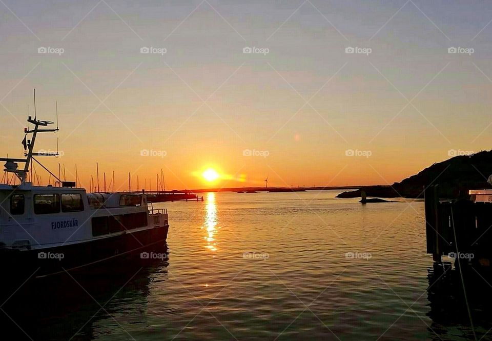 Sunset at the marina