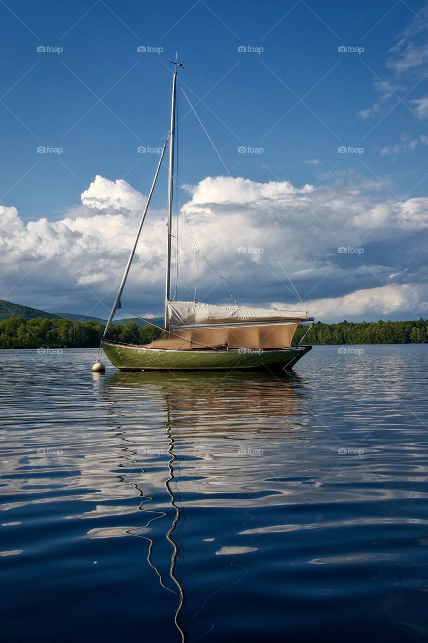 Sailboat on our golden pond