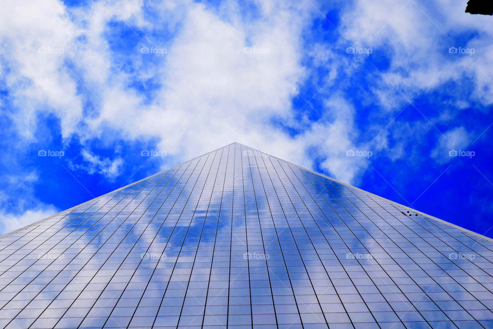 Looking up at freedom tower